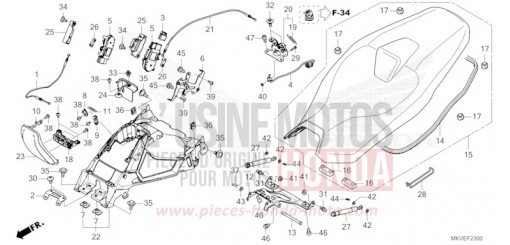 SIEGE/COUVERCLE DU CARBURANT NSS750S de 2025